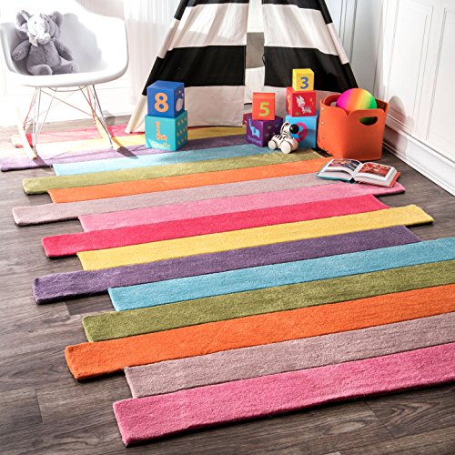 used nuLoom Pantone Colorful Stripes Kids Area Rug