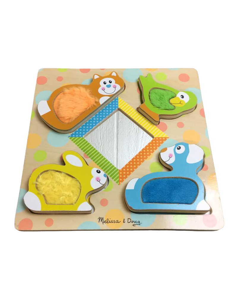 Melissa & Doug First Play Wooden Touch And Feel Puzzle