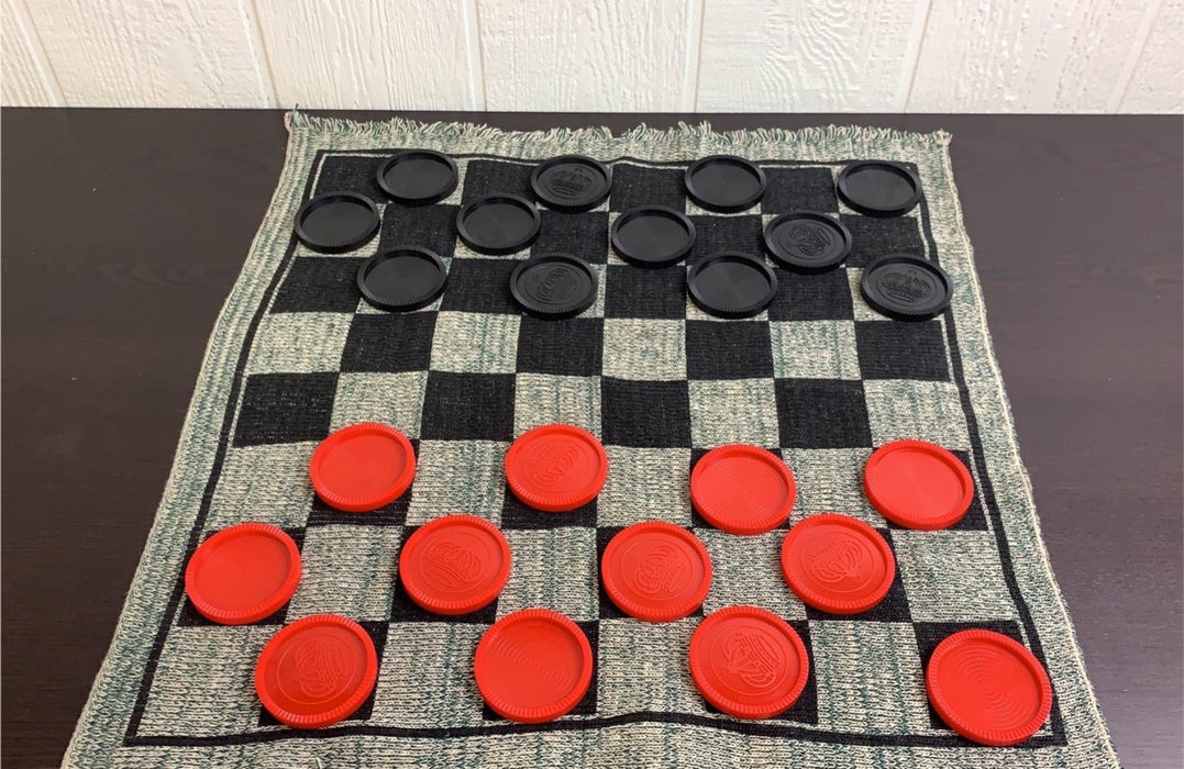 secondhand Brybelly Giant 3-in-1 Checkers and Mega Tic Tac Toe