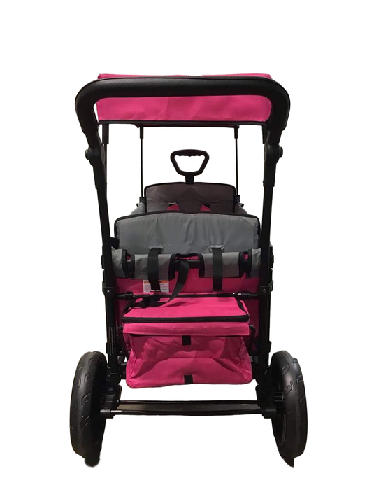 Wonderfold X2 Push + Pull Double Stroller Wagon, Pretty-n-Pink, 2019