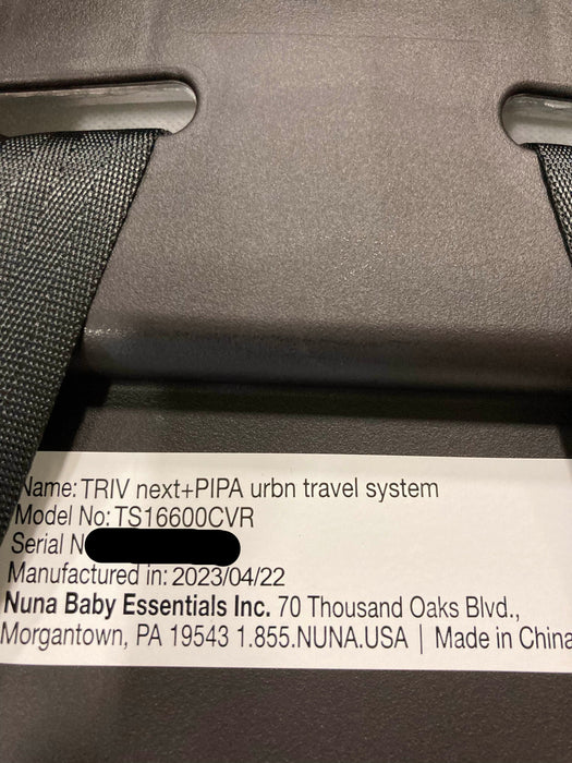 secondhand Nuna Triv Next + Pipa Urbn Travel System, 2023, Caviar