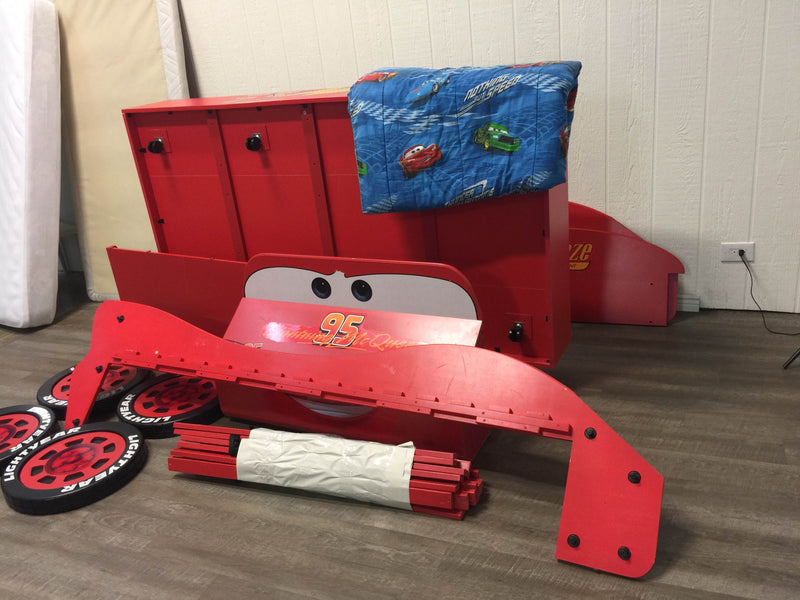 Disney Lightning McQueen Twin Bed with Trundle