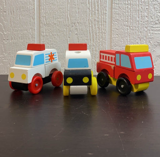 used Melissa & Doug Stacking Emergency Vehicles