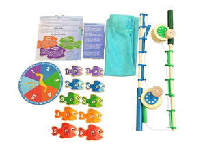  1 set fishing toy play set with plastic fishing rod