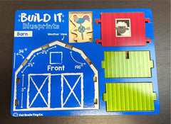 used Fat Brain Toys Build It Blueprint, Barn