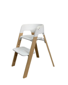 secondhand Stokke Steps High Chair, White Seat Natural Legs