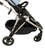 used Mockingbird Single to Double Stroller, 2022, Silver with Black Leather, Watercolor Drops, Sky