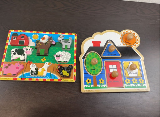 used BUNDLE Melissa & Doug Wooden Puzzles