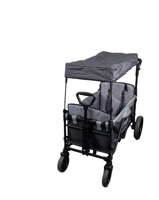 used Wonderfold X2 Push + Pull Double Stroller Wagon, Stone Gray, 2022