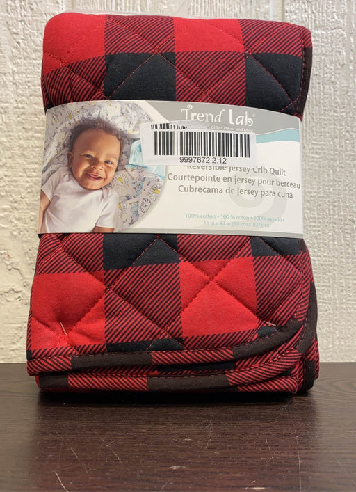 used Trend Lab Reversible Crib Quilt, Buffalo Plaid