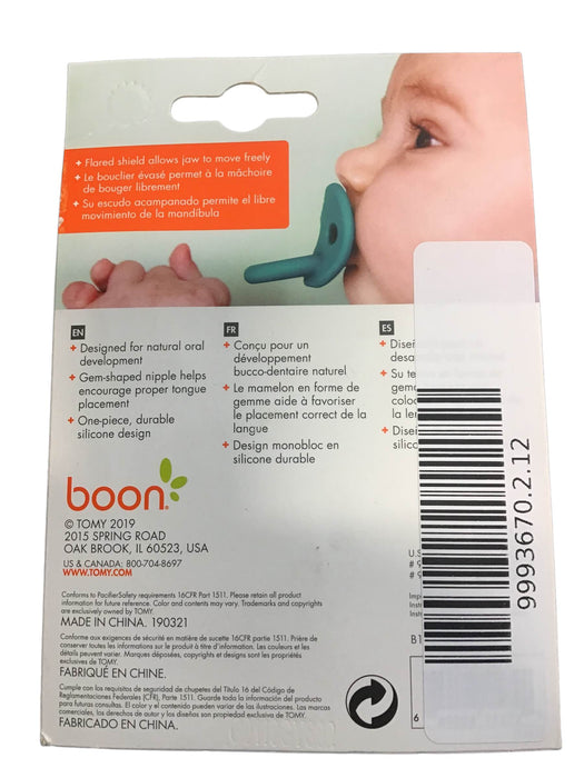 secondhand Boon Jewel Orthodontic Silicone Pacifier, 2 Pack