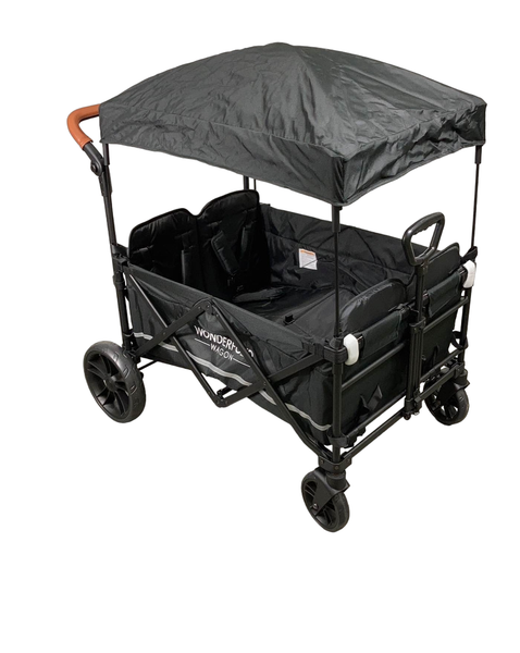 wonderfold wagon x4 push and pull quad stroller wagon Wonderfold X4 Push & Pull Quad Stroller, Stealth Black, 2022