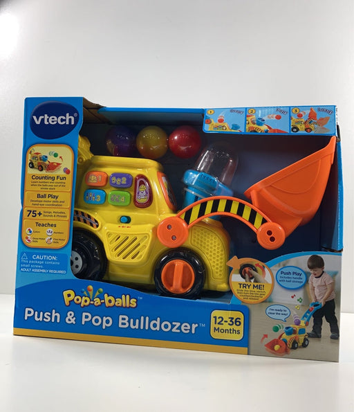 used VTech Pop-A-Balls Push And Pop Bulldozer, Yellow