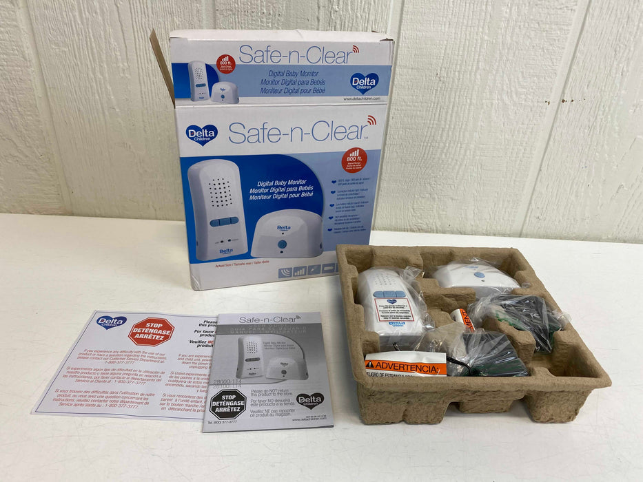 used Delta Children Safe N Clear Audio Baby Monitor