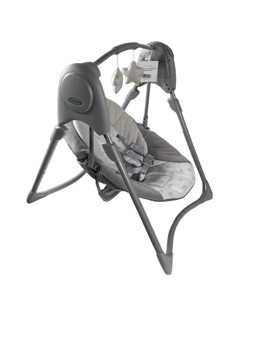 secondhand Graco Slim Spaces Compact Baby Swing, Grey