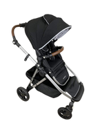 used Mockingbird Single to Double Stroller, 2022, Silver with Penny Leather, Watercolor Drops, Black