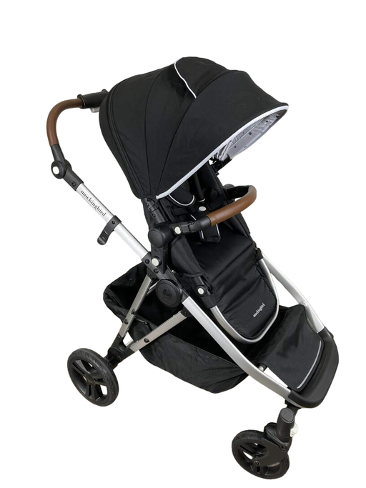 used Mockingbird Single to Double Stroller, 2022, Silver with Penny Leather, Watercolor Drops, Black