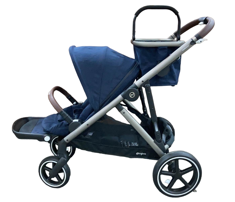 secondhand Cybex Gazelle S Modular Stroller, 2022, Silver Frame, Navy Blue