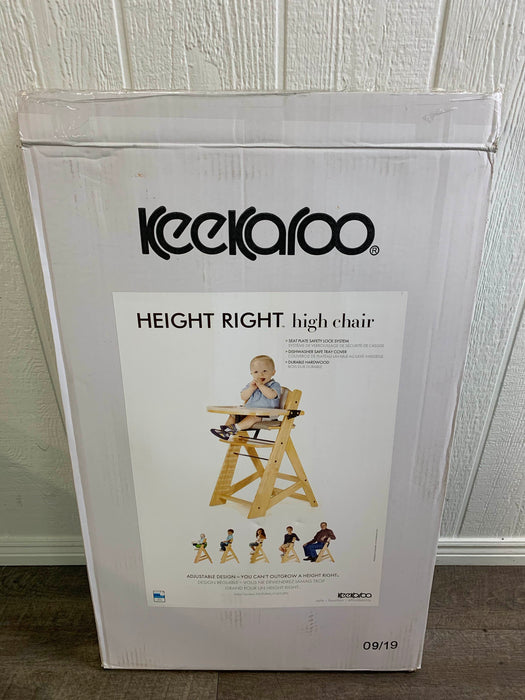 used Keekaroo Height Right Highchair With Tray, Natural