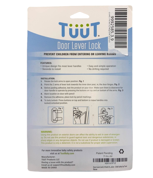 secondhand Tuut Door Lever Lock, 2 Pack