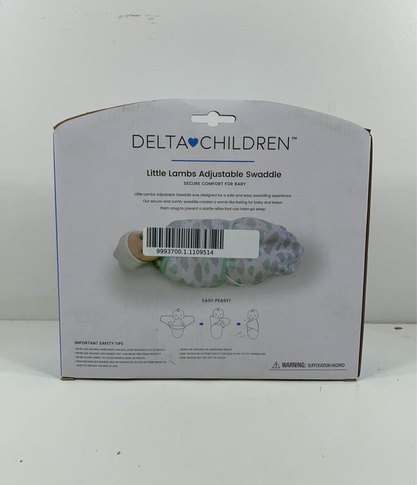 used Delta Children Little Lambs Adjustable Swaddle, 4pack