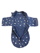 secondhand Happiest Baby Sleepea Swaddle, Small, Midnight Navy Planets