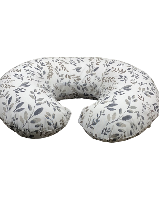 used Boppy Nursing Pillow, Grey Taupe Leaves