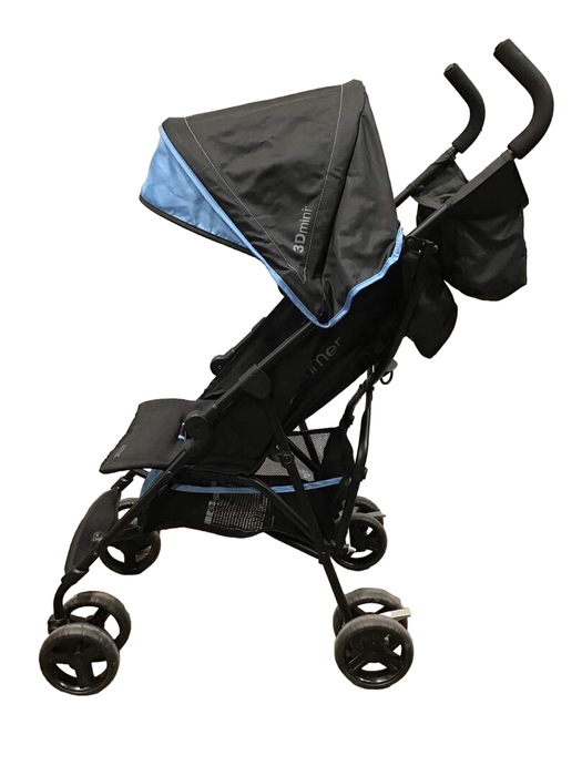 secondhand Summer Infant 3D Mini Stroller, 2020, Blue/Black