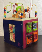 secondhand B. toys Zany Zoo Wooden Activity Cube