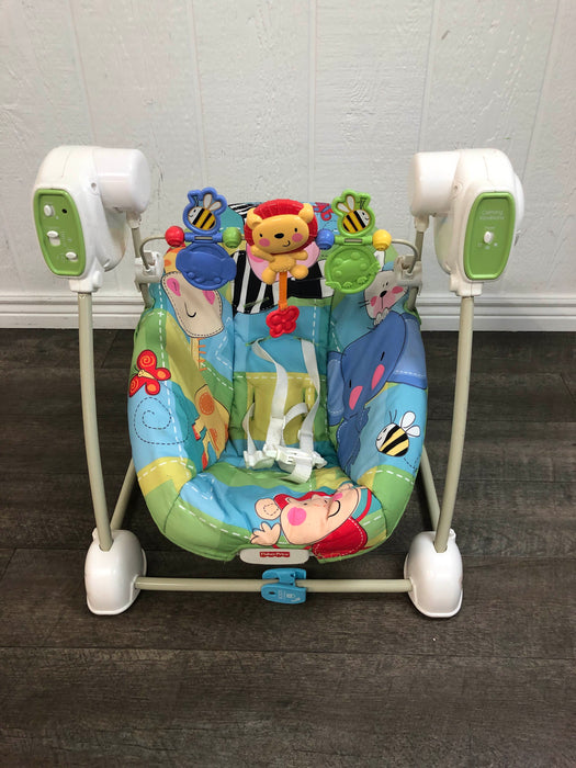 used Fisher Price Space Saver Swing and Seat