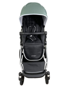 secondhand Mockingbird Single to Double Stroller, 2023, Silver with Black Leather, Watercolor Drops, Sage