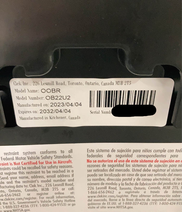 Shop Clek Oobr High Back Belt Positioning Booster, 2023, Railroad at GoodBuy Gear