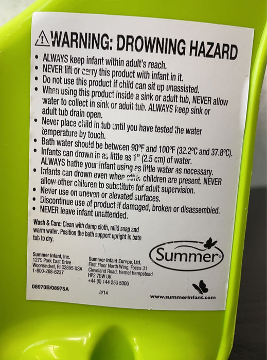 used Summer Infant Comfort Height Bath Center With Step Stool