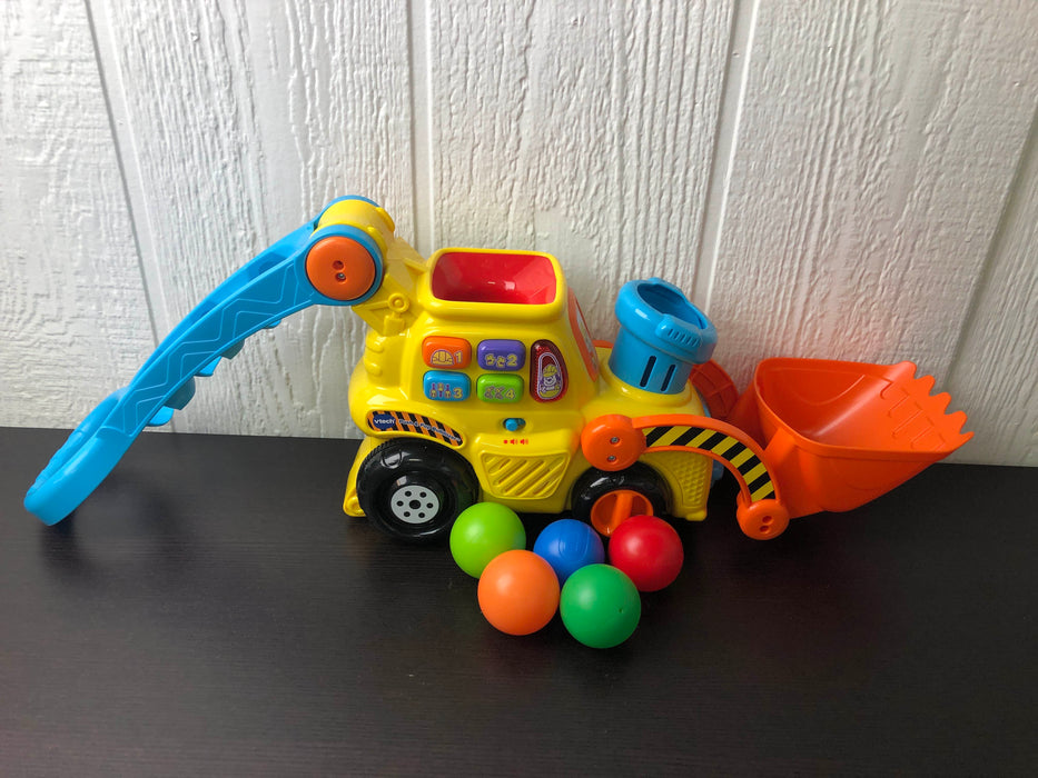 secondhand VTech Pop-A-Balls Push And POP Bulldozer