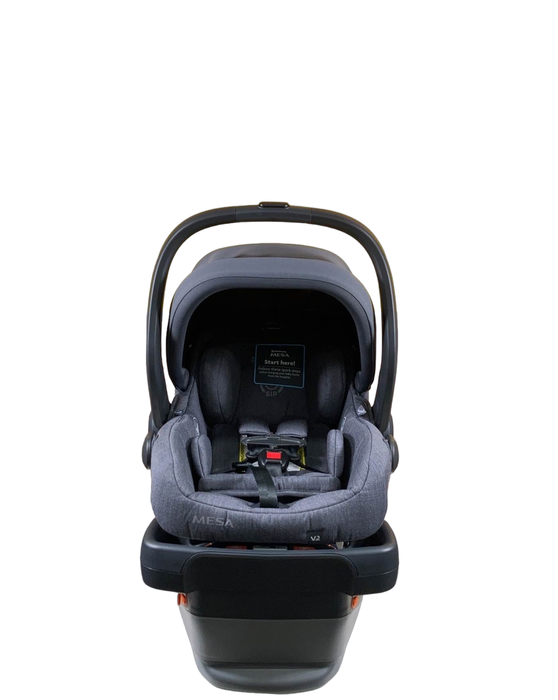 used UPPAbaby MESA V2 Infant Car Seat, Greyson (Charcoal Melange Merino Wool), 2023