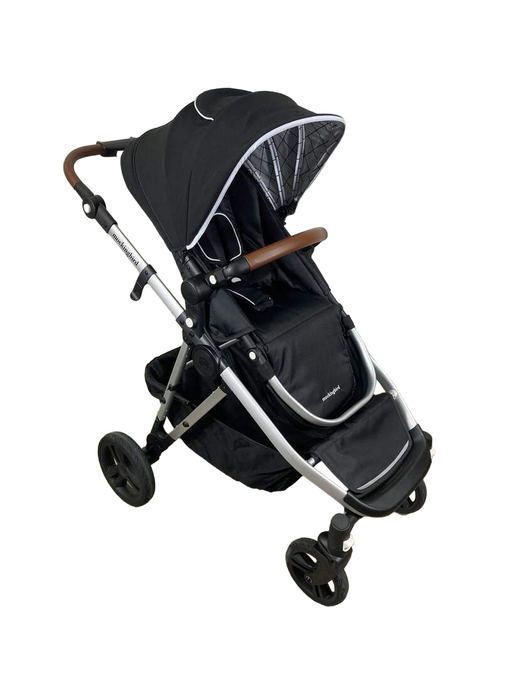 used Mockingbird Single to Double Stroller, 2023, Silver with Penny Leather, Windowpane, Black