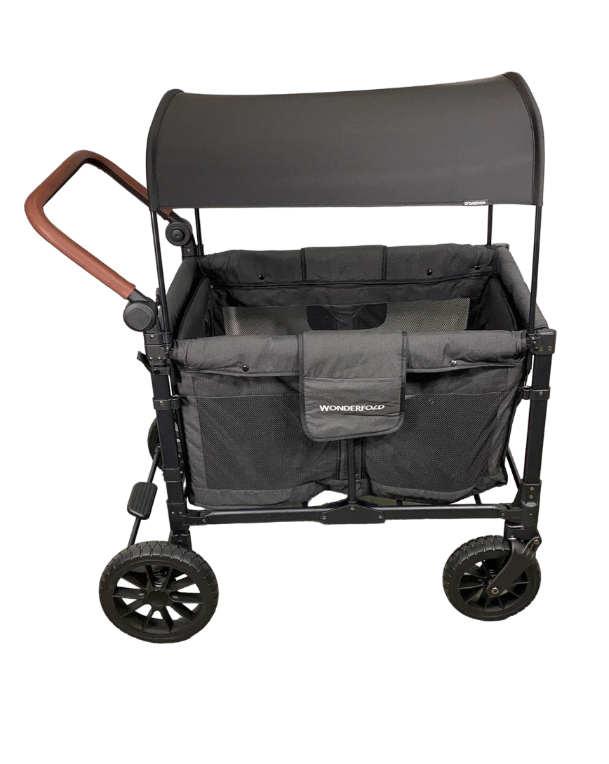 open box w4 luxe quad stroller wagon weight limit Wonderfold W4 Luxe Quad Stroller Wagon, Volcanic Black, 2023