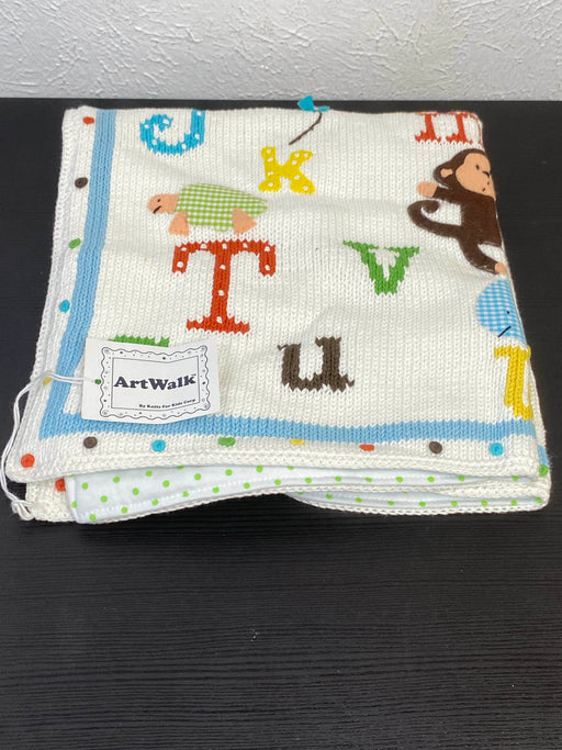 used Art Walk Alphabet Soup Knit Blanket