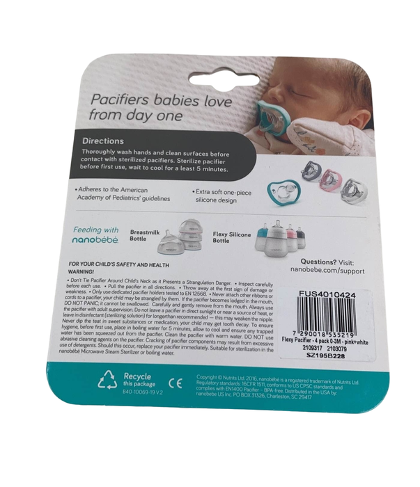 secondhand Nanobébé Flexy Pacifiers