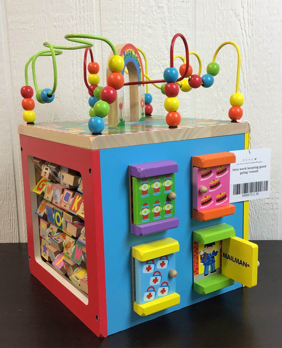 used ALEX Toys Discover My Busy Town Wooden Activity Cube