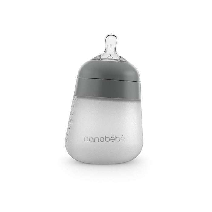 Shop Nanobébé Flexy Silicone Baby Bottle 9oz, 9oz, Grey at GoodBuy Gear