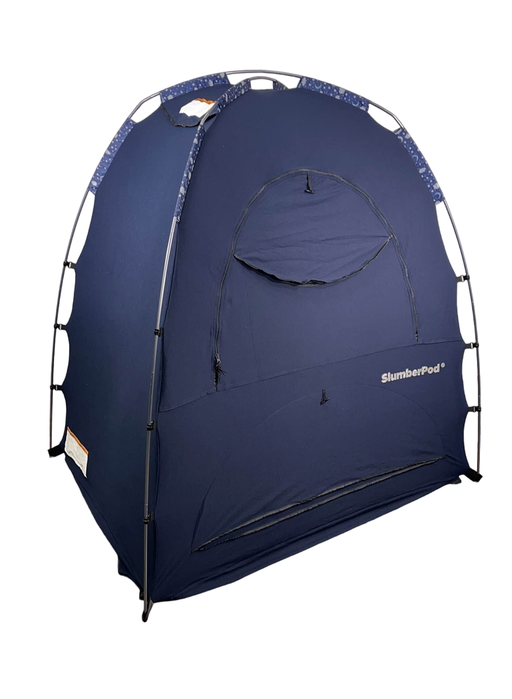 secondhand SlumberPod 3.0 Sleep Canopy, Navy with Night Sky Accents