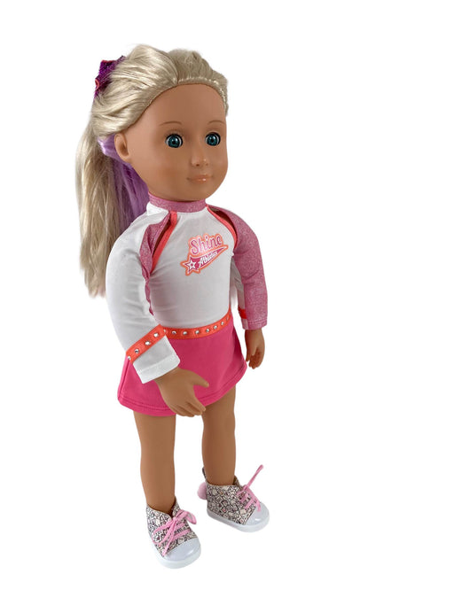 secondhand Our Generation By Battat 18” Fashion Doll, with American Girl Joss's Cheer Competition Outfit