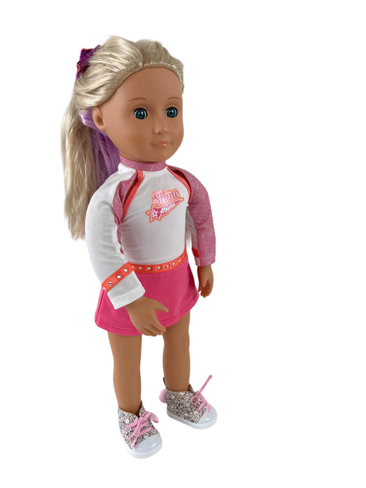 secondhand Our Generation By Battat 18” Fashion Doll, with American Girl Joss's Cheer Competition Outfit