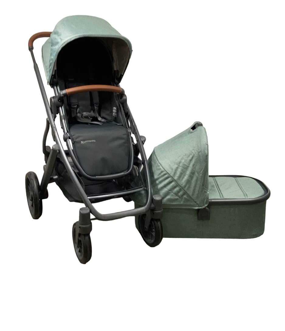 uppababy vista v2 2022 UPPAbaby VISTA V2 Stroller, 2022, Gwen (Green Melange)