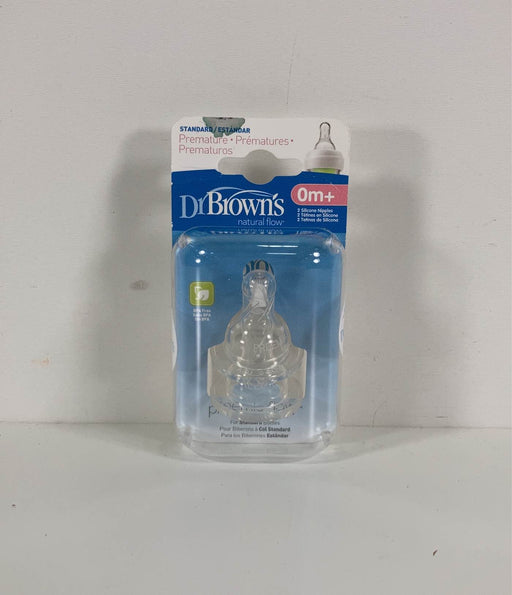 used Dr. Brown's Baby Bottle Nipples 2-Pack, Preemie (0m+, Slowest Flow)