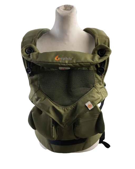 used Ergobaby Four Position 360 Baby Carrier, Khaki Green