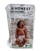 used Honest Company Size 1 Diapers, 35 Ct