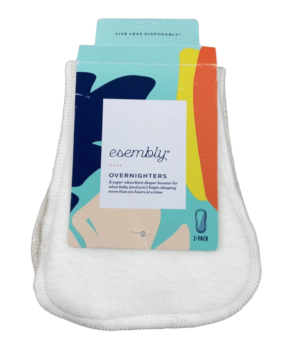 used Esembly Overnighter Reusable Ultra Absorbent Diaper Inserts, 2 Pack