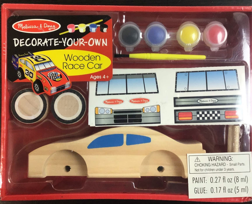 used Melissa & Doug Decorate-Your-Own Wooden Race Car